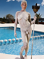 Danni daniels in mud. Muddy Danni naked by the pool